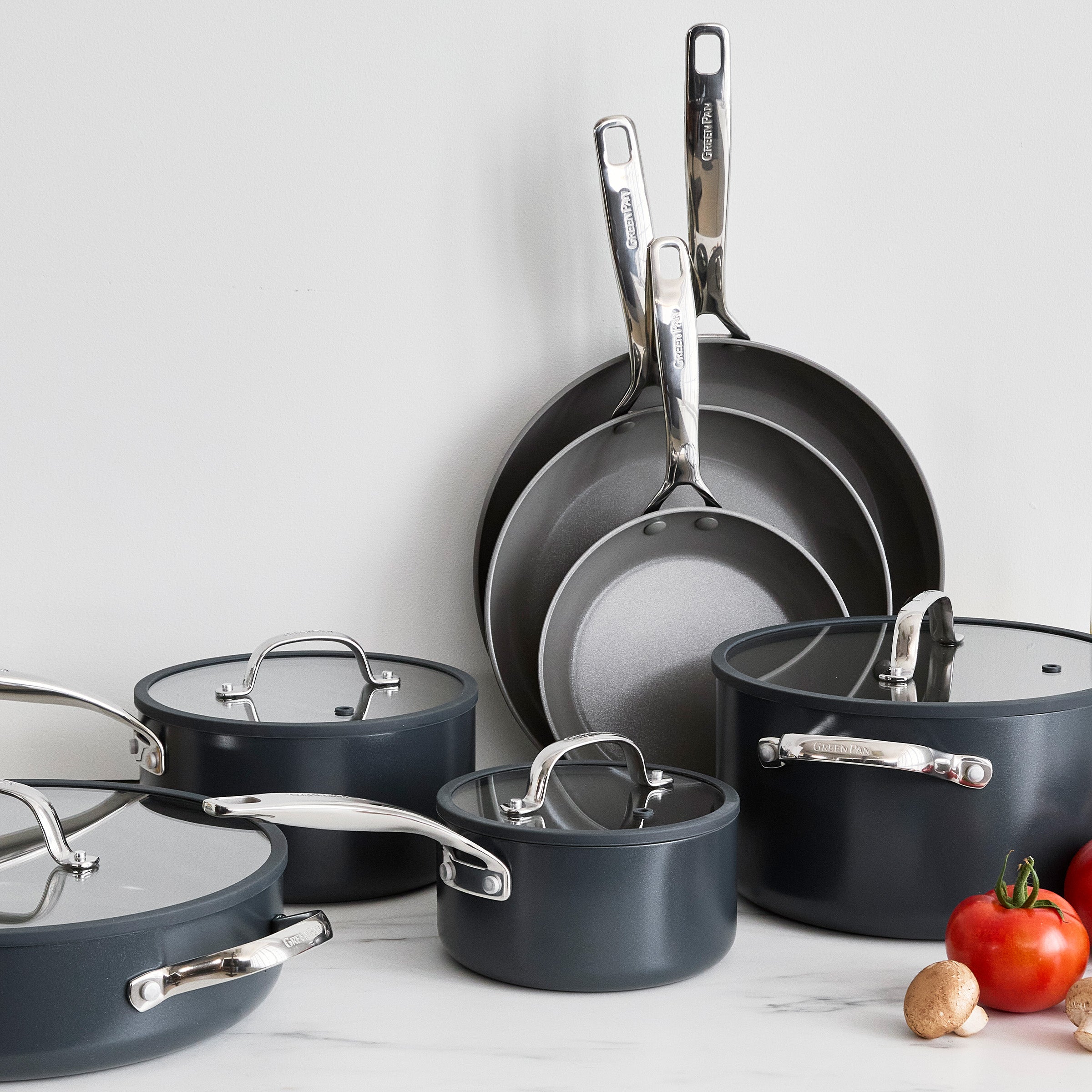 Eras Ceramic Nonstick 11-Piece Cookware Set | Slate