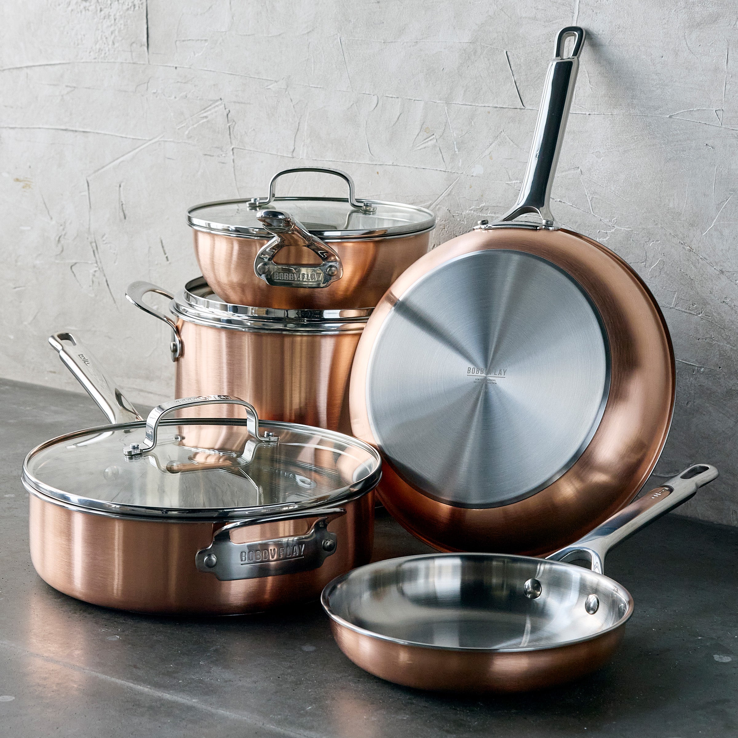 Bobby Flay by GreenPan Copper Clad 8-Piece Cookware Set