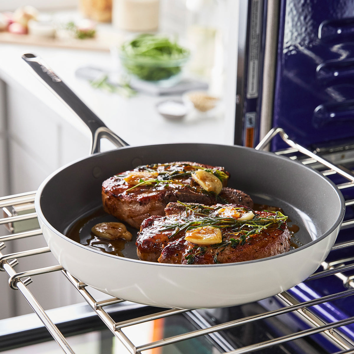 GP5 Colors Ceramic Nonstick 11-Piece Cookware Set with Mirror Handles | Cloud Cream