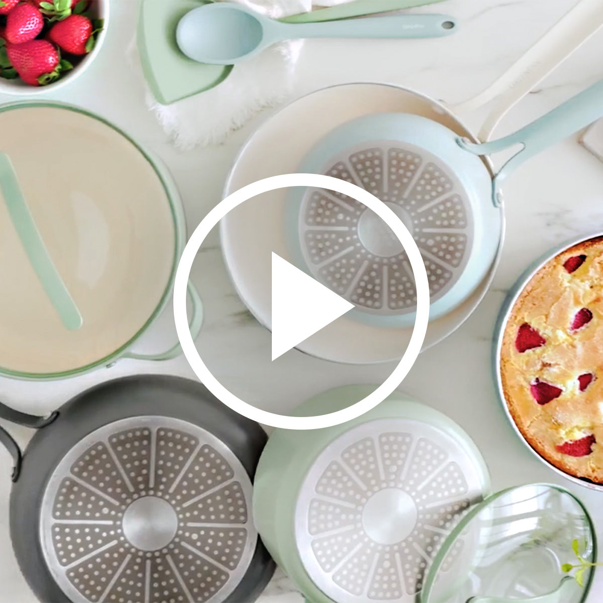 Nova Gallery Ceramic Nonstick 10-Piece Cookware Set | Gray